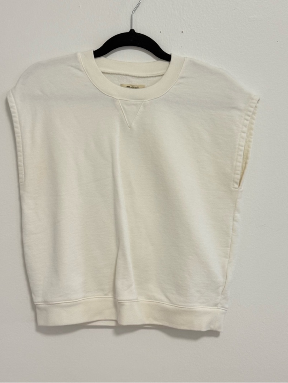 Madewell White Crewneck Sweatshirt Top